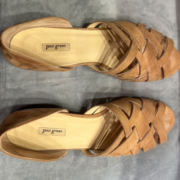 Paul Green, woven flat, tan, size 10 - Picture 2 of 2